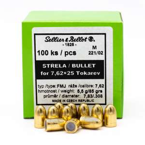 7.62 FMJ 124gr - Qty 100