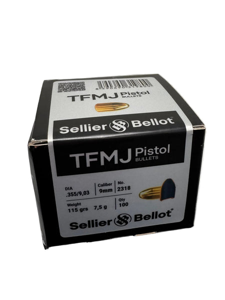 9mm Luger TFMJ 115gr - Qty 100