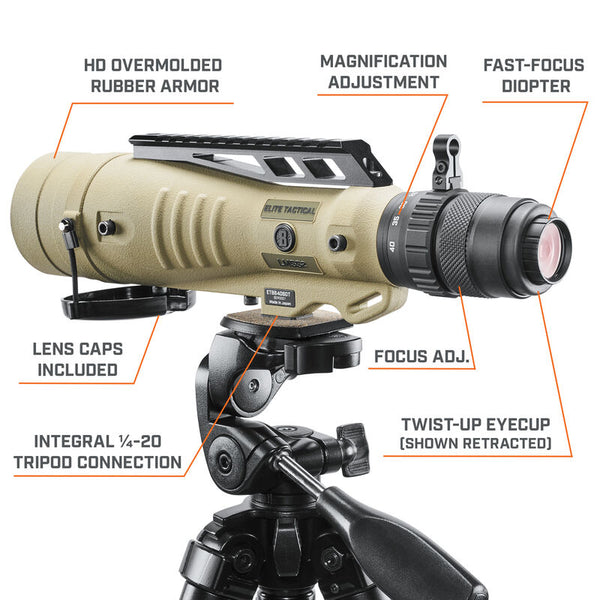Elite R Scope Bushnell - Elite Tactical LMSS Spotting Scope 8-40x60 – Sporting ...