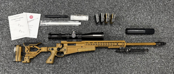 Accuracy International - AX .308 26" Dark Earth - Tac Brake & Suppressor - S&B 5-25x56 PMII Scope - USED