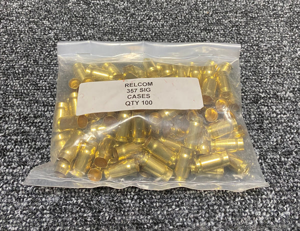 Relcom - .357 Sig Unprimed Brass - Qty 100