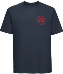 Accuracy International - Skull T-Shirt - Navy & Red - Large