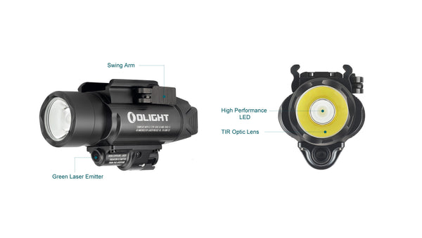 Olight - Baldr Pro 1350 lumens With Green Laser