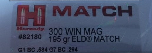 Hornady - 300 Win Mag 195gr ELD Match - 82180